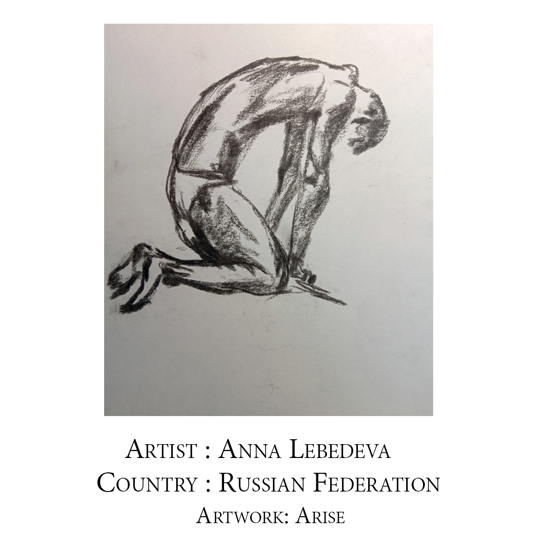 Artist : Anna LebedevaCountry : Russian FederationEmail: lkrg@protonmail.comwebsite: https://arthouseonlinegallery.com/?s=lebedevaBiography: Graduated from the Art Lyceum of Russian Academy of arts (majoring in painting), now a graduate student at Stroganoff (not beef-stroganoff) Art University in Moscow (majoring in monumental art and painting). Had 4 personal exhibitions.Artwork: AriseMedium : pencilDimensions : 150×180 Many people read our art newsletter ; […]